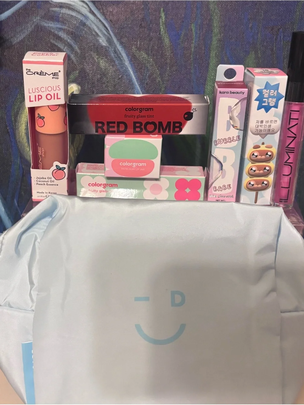 Bundle 7-Piece K-Beauty Lip Product & Bubble Bag Lot